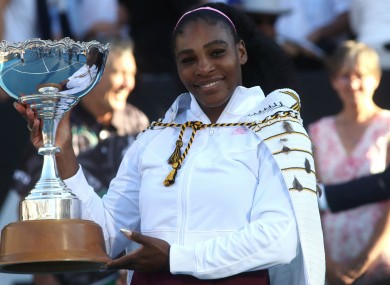 Auckland Open champion Serena Williams