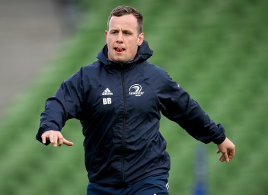 Byrne warming up for the meeting with Northampton in December.