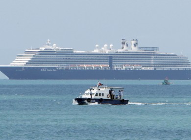 There are 1,455 passengers and 802 crew on the Westerdam.