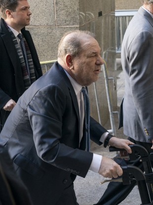 File photo of Harvey Weinstein arriving at his trial at New York State Supreme Court.
