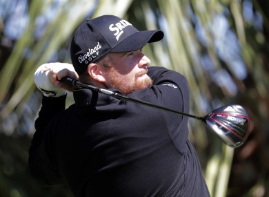 Shane Lowry hits from the third tee at Palm Beach Gardens.
