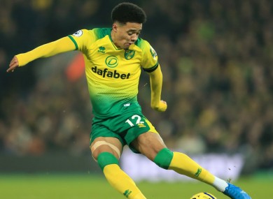 Norwich left-back Jamal Lewis