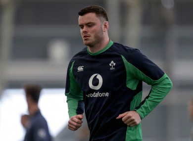 James Ryan, pictured at Ireland training earlier this week.