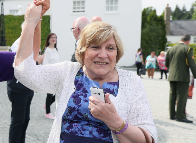 Elizabeth Coppin during a visit to Áras an Úachtaráin in 2018.