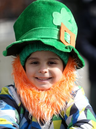 Caio Martini, aged 6, at last year's St Patrick's Day parade.