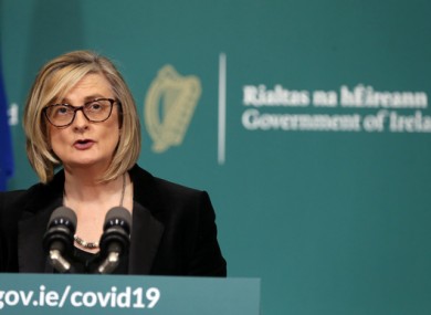 Deputy Assistant Secretary General at the Department of Taoiseach, Elizabeth Canavan speaking at Government Buildings today.