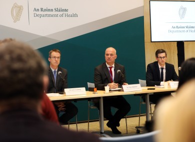 File photo. Health authorities briefing the media on Covid-19.