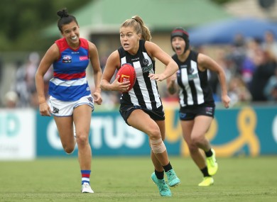 Collingwood and Mayo star Sarah Rowe facing Western Bulldogs this weekend.