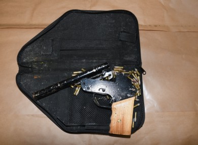 The suspected firearm that was recovered by gardaí.