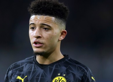 Borussia Dortmund star Jadon Sancho.