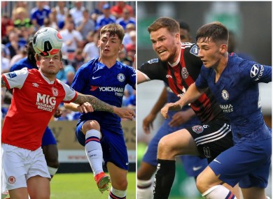 Gilmour in action against St Pat's (left) and Bohs last July.