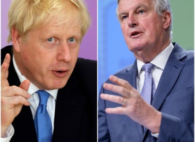 UK Prime Minister Boris Johnson and the EU's Michel Barnier
