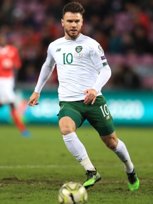 Scott Hogan was most recently capped by Ireland in last October's 2-0 defeat to Switzerland.