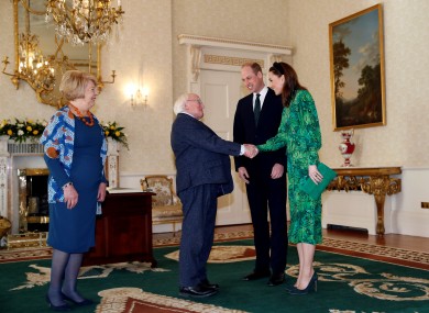 The Duke and Duchess of Cambridge meet with Sabina and Micheal D Higgins.