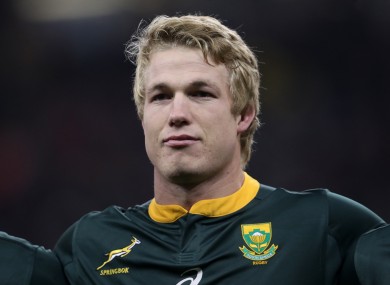 South Africa's Pieter-Steph Du Toit (file pic).