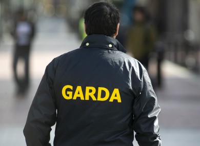 File photo of a garda in Dublin city.