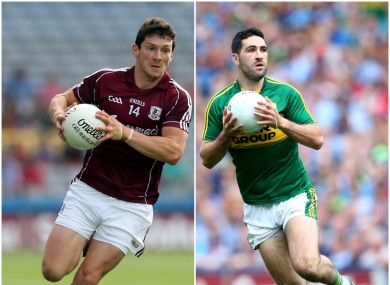 Galway's Michael Meehan and Kerry's Bryan Sheehan.