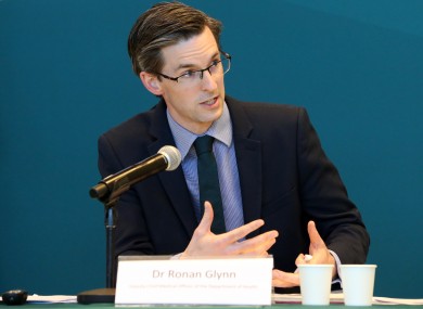 Dr Ronan Glynn at this evening's briefing.