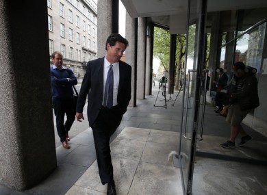 Green Party leader Eamon Ryan entering in Ag House on Kildare Street for talks with Fianna Fail and Fine Gael.