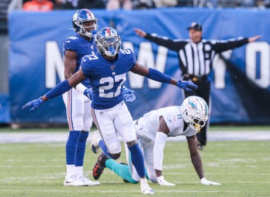 DeAndre Baker in action for the Giants.