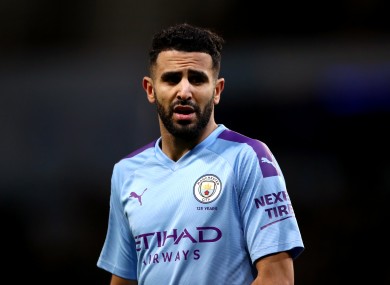 Manchester City footballer Riyad Mahrez.