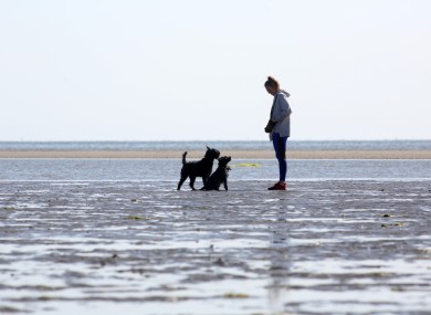 File photo. Enjoying the sun on Sandymount Strand last week.
