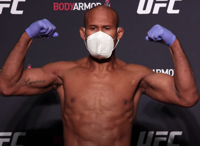 Ronaldo 'Jacare' Souza at the weigh-in.