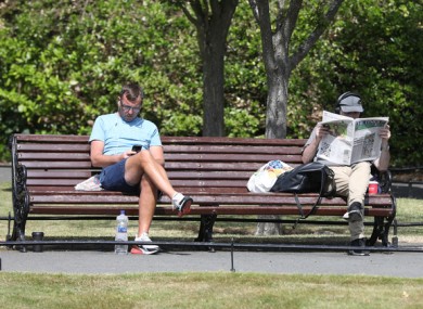 Members of the public in St Stephen's Green in Dublin last month.
