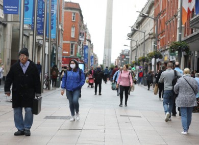 People on Dublin's Henry Street last month as shops reopened their doors.