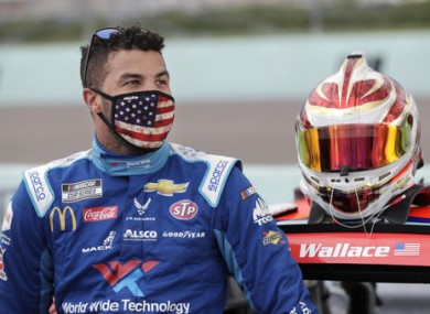 Driver Bubba Wallace earlier this month.