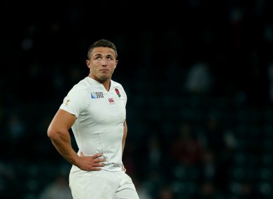 Sam Burgess, pictured in action during the 2015 World Cup.