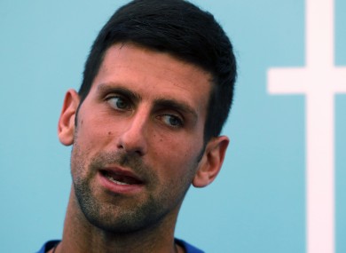 Novak Djokovic (file pic).