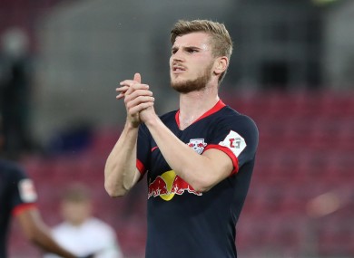Timo Werner in action for RB Leipzig
