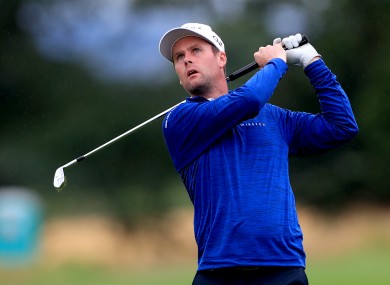 Jonathan Caldwell on the 3rd during day two of the Betfred British Masters.