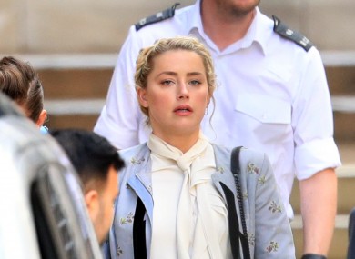 Actress Amber Heard leaves the High Court in London