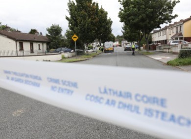 The scene on Whitechapel Road in Clonsilla on Saturday.