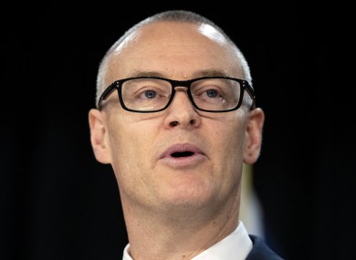 David Clark announcing his resignation as Health Minister in New Zealand today.