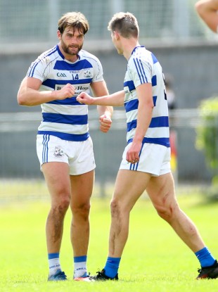 Still standing: Breaffy’s Aidan O'Shea and Conor O'Shea celebrate.