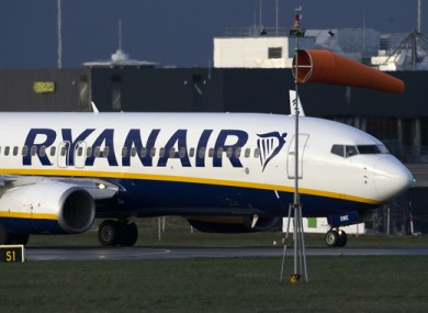 File image of a Ryanair flight in March this year.