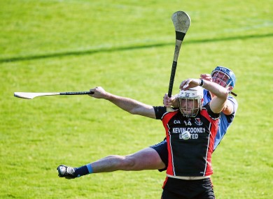 Oulart The Ballagh's Garrett Sinnott and Thomas Cullen of St Anne's.
