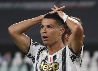 Cristaino Ronaldo shows his disappointment.