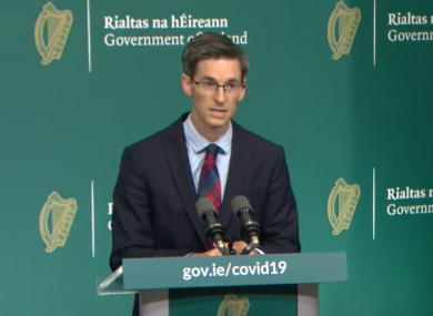 Glynn speaking at this evening's briefing.