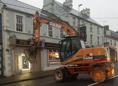 The scene after an attempted ATM robbery in Virginia in Co Cavan in August 2019.