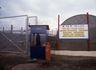 The entrance to Compound 7 at the Maze Prison.