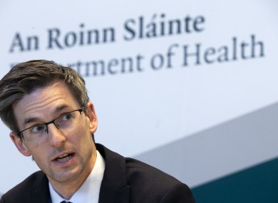 Acting chief medical officer Dr Ronan Glynn at yesterday's press conference.