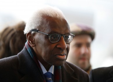 File photo of Lamine Diack.