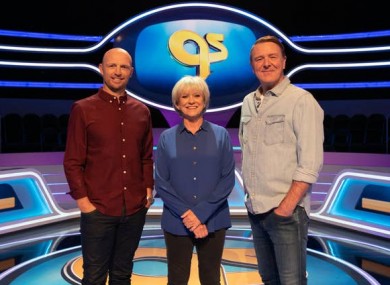Sue Barker (centre) with Matt Dawson and Phil Tufnell.