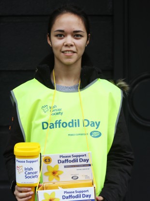 A Daffodil Day volunteer last year.