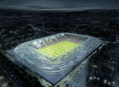 An artist's impression of the redeveloped stadium.
