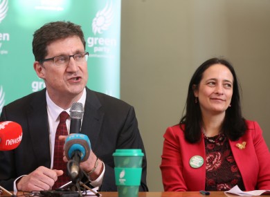 Green Party Leader Eamon Ryan and Deputy Leader Catherine Martin in February 2020 ahead of the general election.